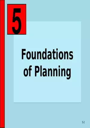 5 Foundations of Planning