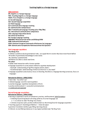 Teaching English as a Foreign Language