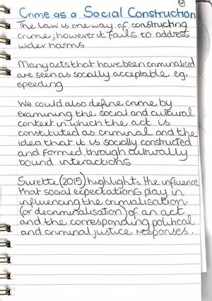 Crime as a Social Construct