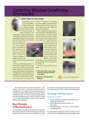 Controlling Microbial Growth in the Environment