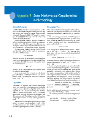 Appendix B Some Mathematical Considerations in Microbiology