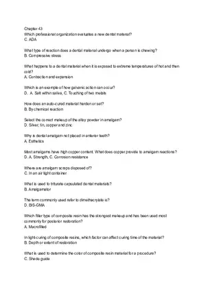Chapter 43 Which Professional Organization Evaluates a New Dental Material