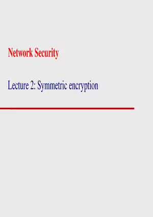 Lecture 2 Symmetric Encryption