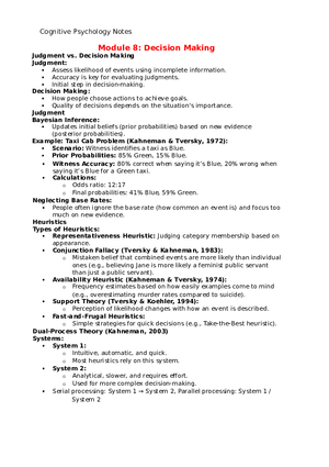 Module 8 Decision Making