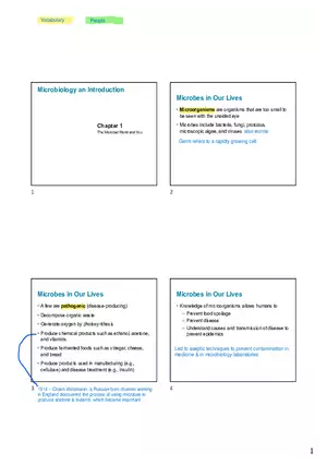 Chapter 1 The Microbial World and You