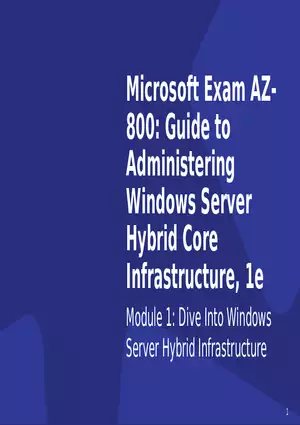 Module 1 Dive Into WindowsServer Hybrid Infrastructure