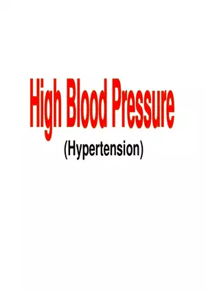 High Blood Pressure
