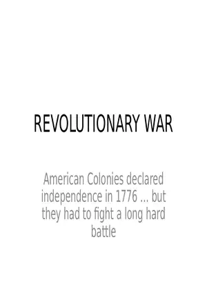 Revolutionary War