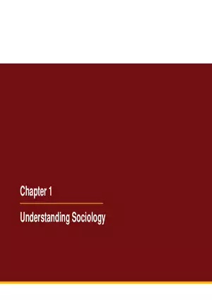 Chapter 1 Understanding Sociology