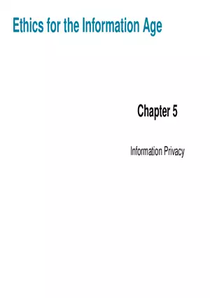 Chapter 5 Information Privacy