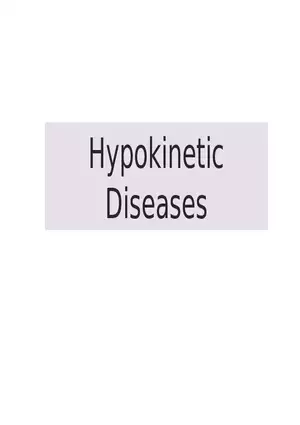 Hypokinetic Diseases