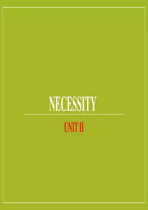 Necessity Unit II