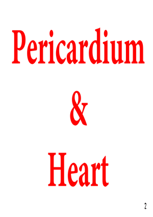 Pericardium & Heart