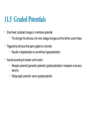 11.5  Graded Potentials