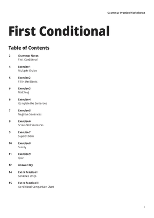 First Conditional Exercises