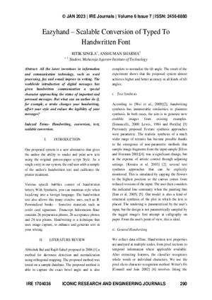 Scalable Conversion of Typed to Handwritten Font