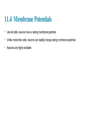 11.4  Membrane Potentials
