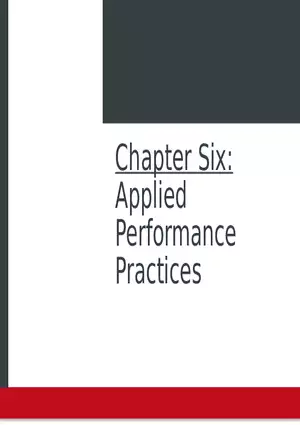 Chapter 6 Applied Performance Practices