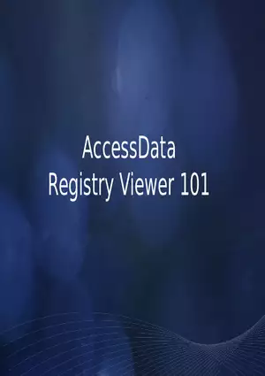 AccessData Registry Viewer 101