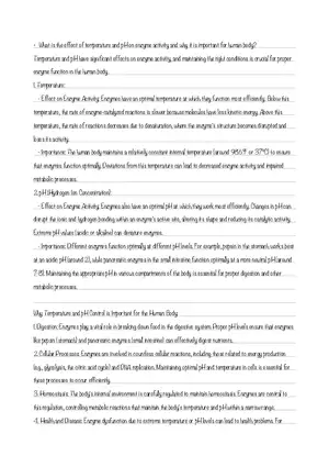 What is the Effect of Temperature and pH on Enzyme Activity and Why It is Important for Human Body