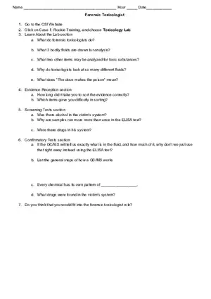 Forensic Toxicologist