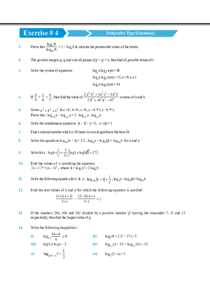 Basic Maths & Logarithm Exercise # 4