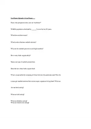 Our Planet Episode 1 Guide