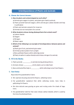 Interdependence of Plants and Animals