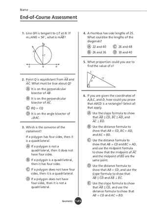 End-of-Course Assessment