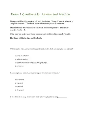 American Government Exam 1 Questions for Review and Practice
