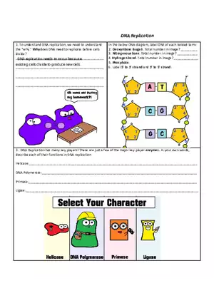 DNA Replication - Lab Work