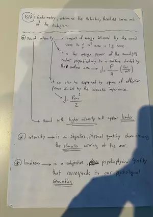 Audiometry Study Notes