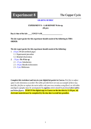 Expirement 8: The Copper Cycle