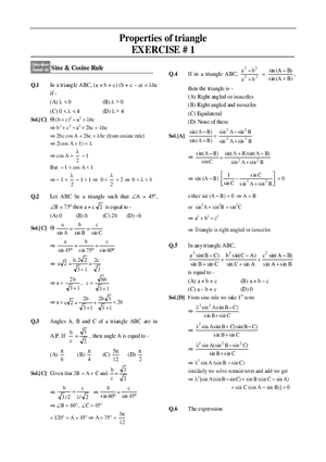 Properties of Triangle Exercise # 1