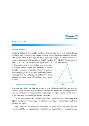 Chapter 7 Triangles