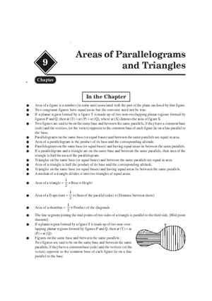 Areas of Parallelograms and Triangles Exercises