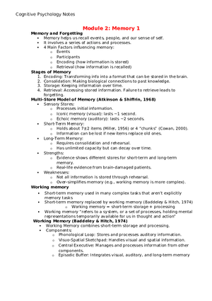 Module 2 Memory 1