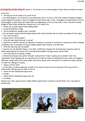 An Introduction to British Culture 02 Session 2