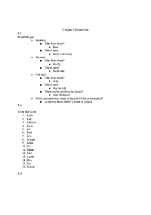 Minidialogue Chapter 3 Bookwork