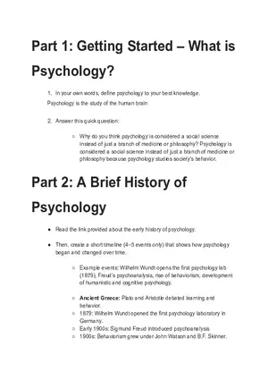 Intro to History and Perspectives in Psychology