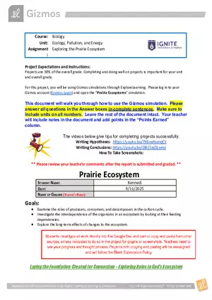 Unit: Ecology, Pollution, and Energy