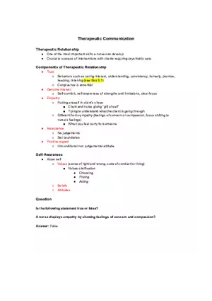 Therapeutic Communication