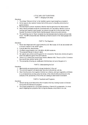 Little Girl Lost Questions