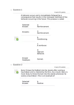 A Behavior Occurs Unit 5 Quiz