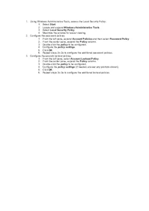 Configure Account Password Policies