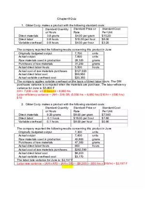 Gilder Corp Chapter 8 Quiz