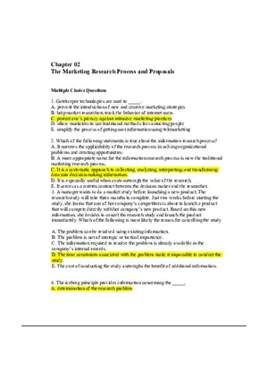 The Marketing Research Process and Proposals Chapter 2