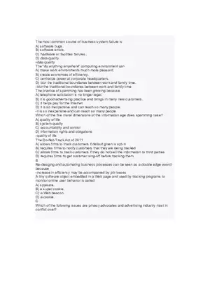 Introduction to Information Systems and Data Analytics Answers Part 8