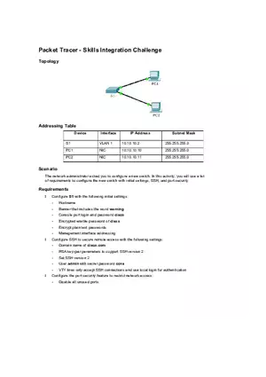 Packet Tracer Skills Integration Challenge