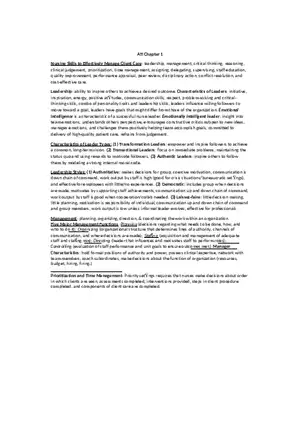 Study Guide Chapter 1 Leadership Management